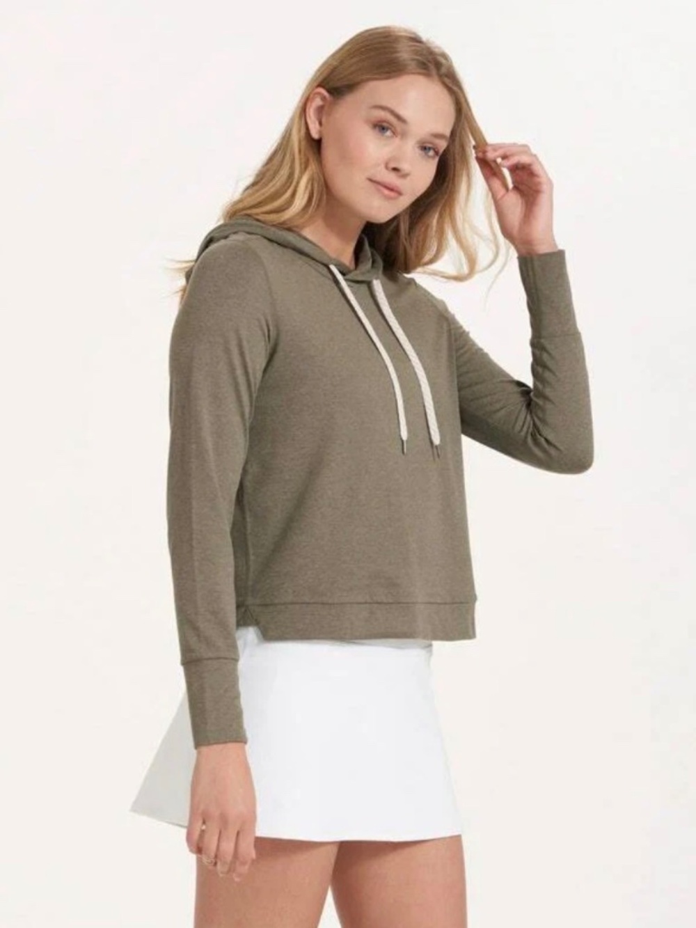 Vuori Essential Hoodie Heather Oregano